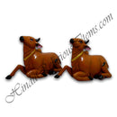 Plain Colour Gaay (Cow) Animal Fiber Swarup / Khilona