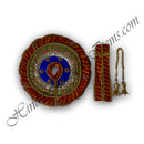 Three Piece Decorative Lalan Round Cotton Leheriya Vastra (VR-19)