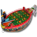 Wooden Painted Naav (Boat)