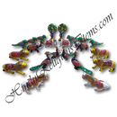 Metal Meenakari painted 3D Khilona (Animal toys)