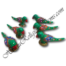 Metal Meenakari painted 3D Khilona (Animal toys)