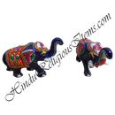 Metal Meenakari painted 3D Khilona (Animal toys)