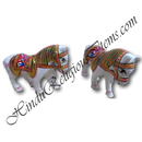 Metal Meenakari painted 3D Khilona (Animal toys)