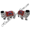 Metal Meenakari painted 3D Khilona (Animal toys)