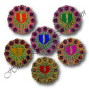 Lalan Brocade Round Vastra With Stone And Tikli Decoration