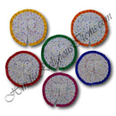 Lalan White Cotton Round Vastra With Paan Print And Satin Lace (VR-15)