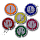 Lalan Cotton White Round Vastra With Coloured Lace (Magji) (VR-8)