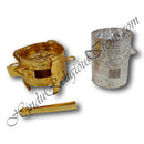 White And Gold Metal Saghdi