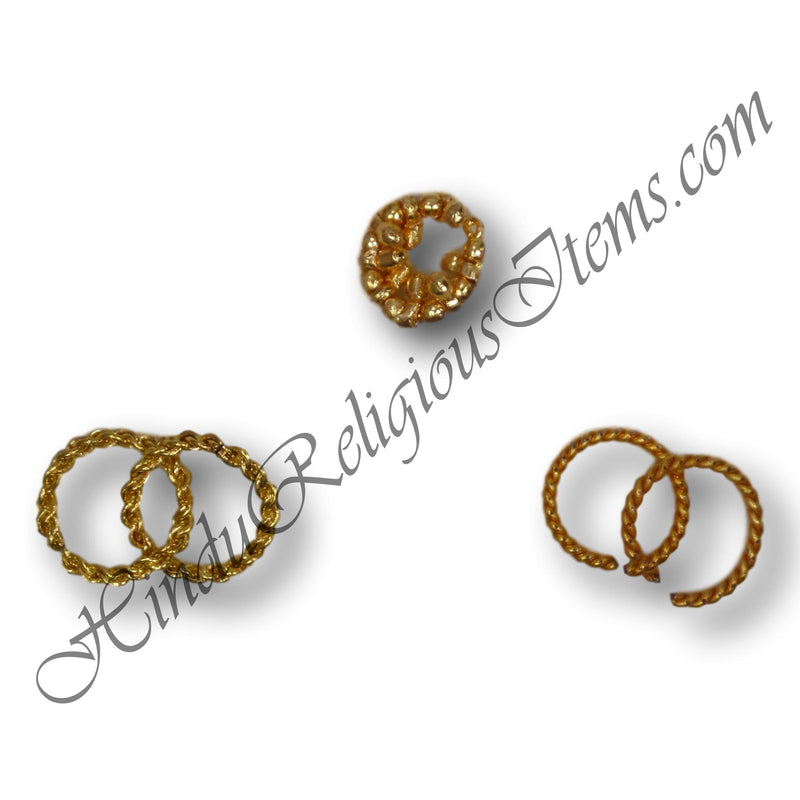 Soneri (Golden) Metal Kada (Bracelet) And Payal (Anklet)