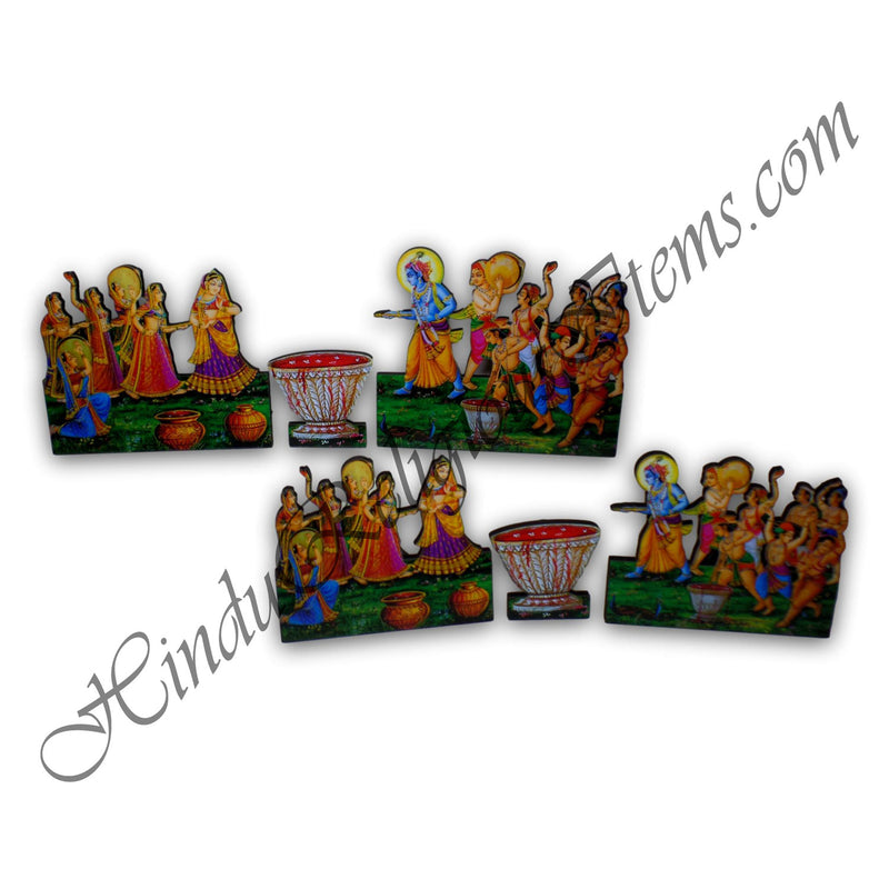 Vasant / Holi Utsav MDF Wood Cut Out Set