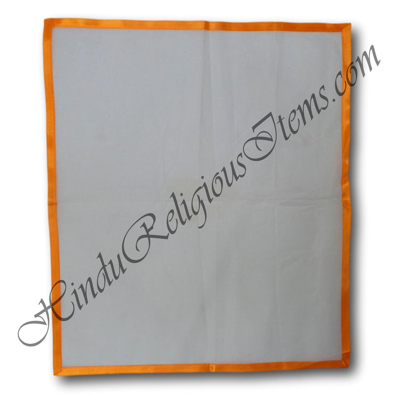 White Cotton Pichwai With Satin lace (Magji)(WCSL)