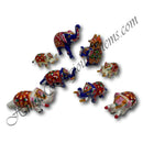 Metal Meenakari painted 3D Khilona (Animal toys)