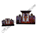 High Quality Tri-Swarup With Cows MDF Cut-Out (GovardhannathJi, Yamunaji, Mahaprabhuji)