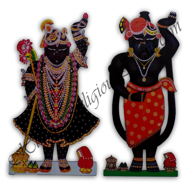 High Quality Individual GovardhannathJi, Yamunaji, Mahaprabhuji Swarup MDF Cut-Outs