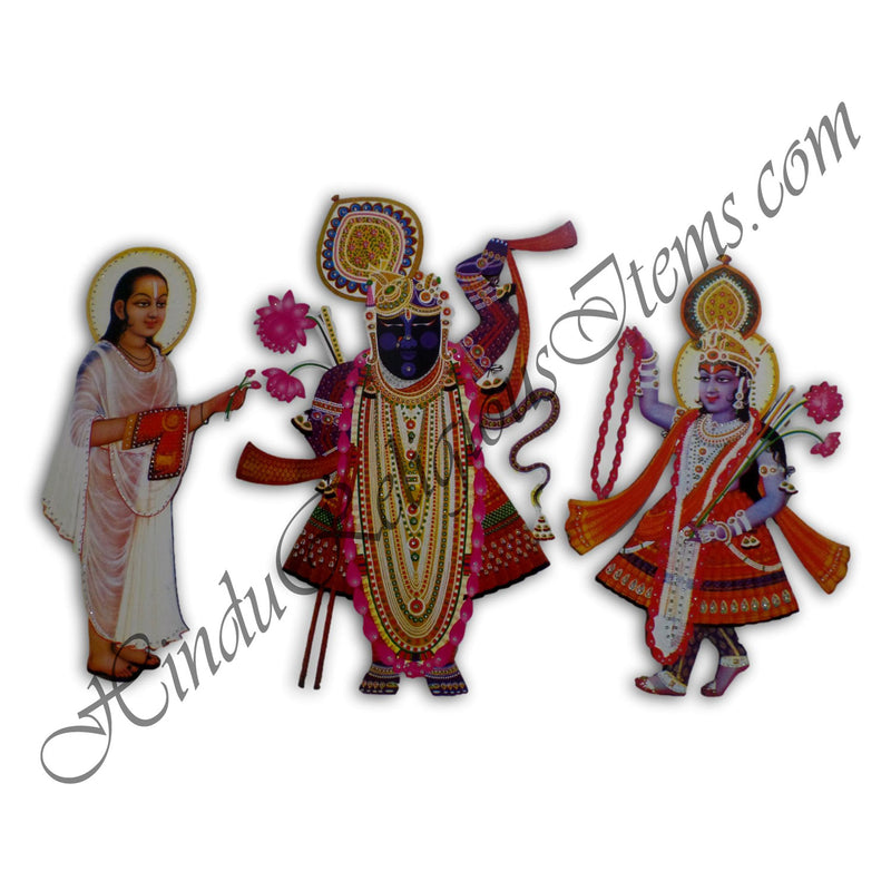 High Quality Individual GovardhannathJi, Yamunaji, Mahaprabhuji Swarup MDF Cut-Outs