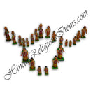 Hand Painted Wooden Gop And Gopi Statues