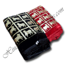 Velvet(Makhmal) With Cow And Golden Lace Checks Fabric / Kapad [VCGL]