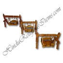 Sagwan Round Carved Palna (Cradle)