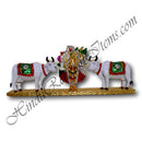 Decorative Shreenathji With Two Cows  For Car Decks or Gift