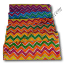 Cotton With W Shaped Multi Color Rajshahi Leheriya  Fabric/ Kapad(CWSMRL)