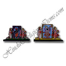 High Quality Tri-Swarup MDF Cut-Out With Diamond Work For Car Decks (GovardhannathJi, Yamunaji, Mahaprabhuji)