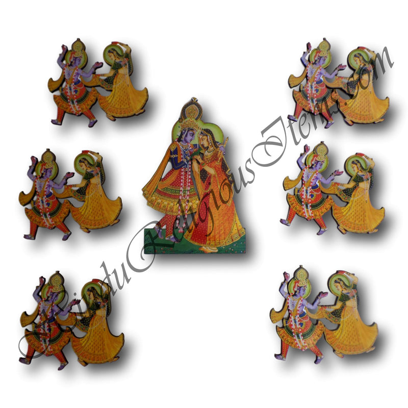 High-Quality MDF Couple Raas Cut Out Set (1+6)
