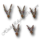 Double Layer Diamond Haar With Keri Pendant And Multi Colour Nang (M-9)